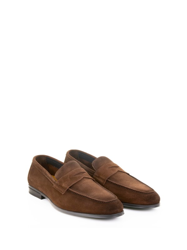 Mocassino marrone in suede