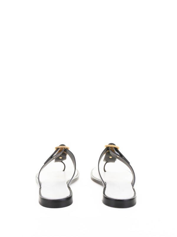 White Leather Flip Flop Sandal