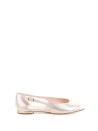 Ballerina aperta ai lati in pelle laminata