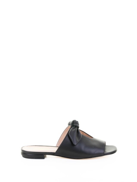 Status Black knotted nappa slipper