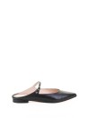 Sabot nero in pelle