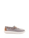 Grey Canvas Boat Moccasin