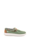Green Canvas Boat Moccasin