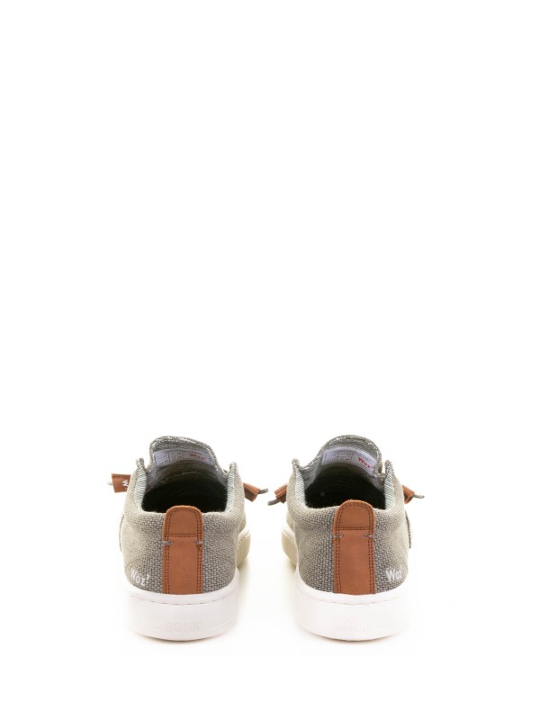 Green derby in fabric and rubber sole