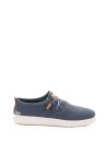 Blue Derby in fabric and rubber sole