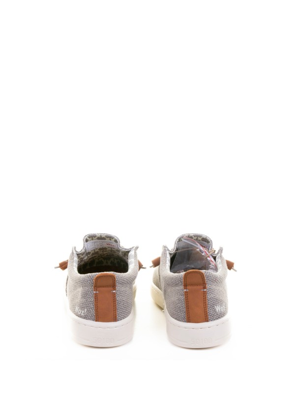 Dove grey derby in fabric and rubber sole
