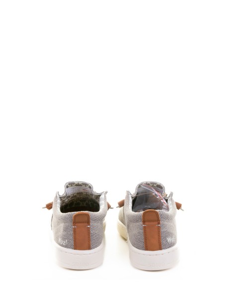 Dove grey derby in fabric and rubber sole