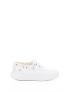 Linen Boat Moccasin with Rubber Sole