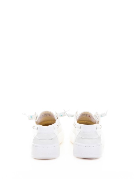 Linen Boat Moccasin with Rubber Sole