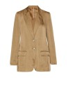 Beige Single Breasted Acetate Twill Jacket