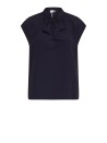 Sleeveless Blue Silk Blend Shirt