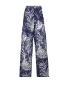 Blue patterned trousers