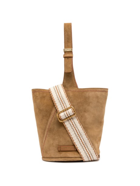 Carola suede shoulder bag