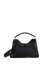 Aurora bag with hand-woven raffia shoulder strap
