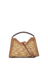 Aurora bag with hand-woven raffia shoulder strap