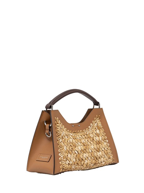 Aurora bag with hand-woven raffia shoulder strap 2