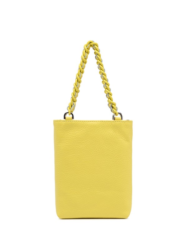 Mini bag Camilla in pelle martellata con manici a catena