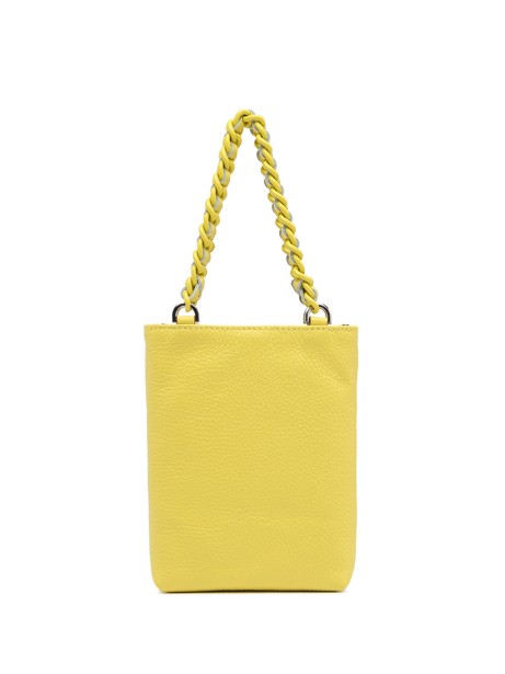 Camilla mini bag in hammered leather with chain handles