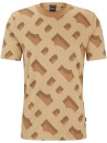 T-shirt uomo all over logo beige