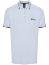 Polo uomo celeste con logo