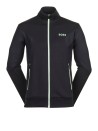 Giacca nera con zip e logo a contrasto