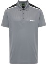 Polo uomo grigia con logo a contrasto