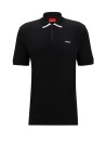 Polo nera uomo con logo