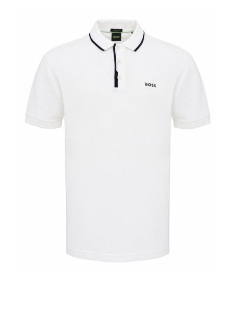 Polo uomo bianca con logo