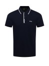 Polo uomo blu con logo