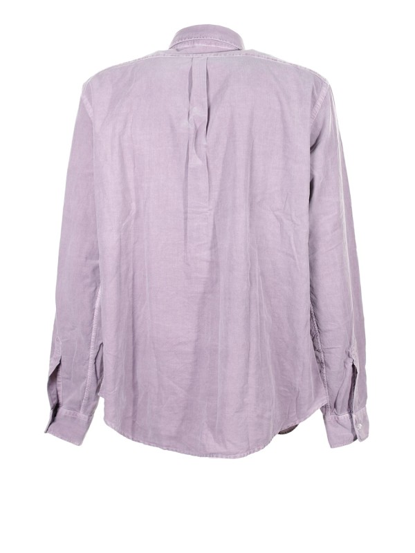 Camicia lilla con taschino