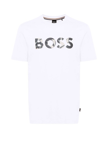 T-shirt con scritta logo