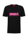 T-shirt nera con logo