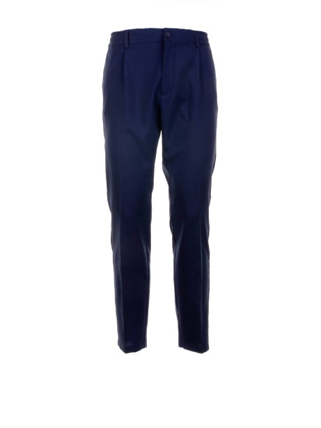 Pantalone uomo blu in nylon