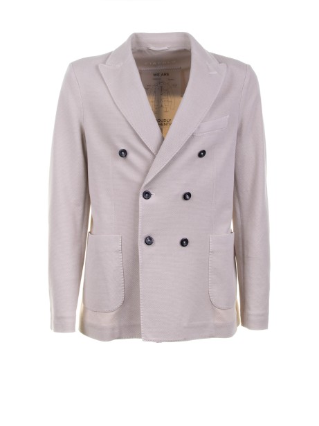 Giacca Oxford uomo cocco doppiopetto