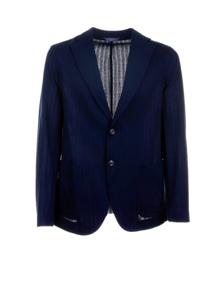 Giacca uomo monopetto navy in cotone
