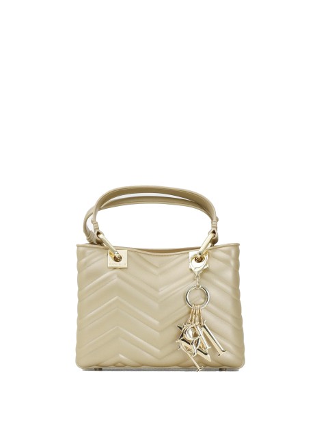 Borsa doppio manico oro motivo a zig zag