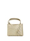 Borsa doppio manico oro motivo a zig zag