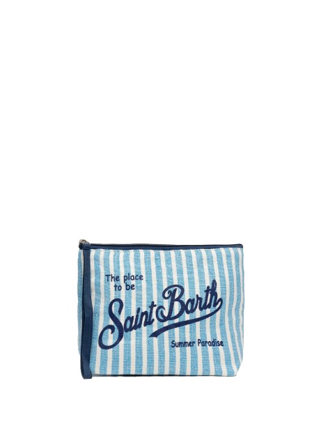 Pochette Aline in lino a righe