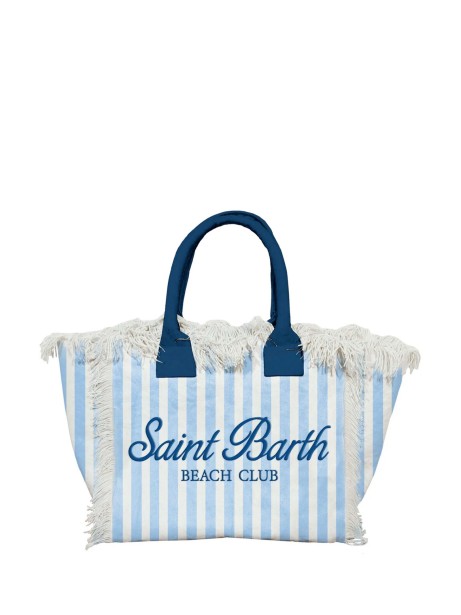 Borsa Colette in tela di cotone a righe