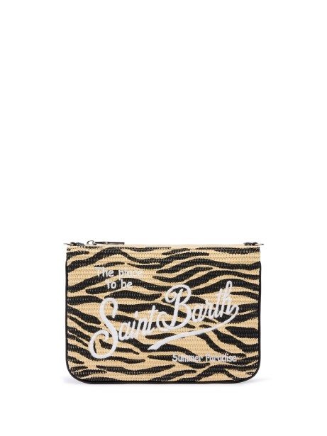 Pochette Parisienne in paglia stampa zebrata