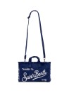 Portacellulare in lino blu navy