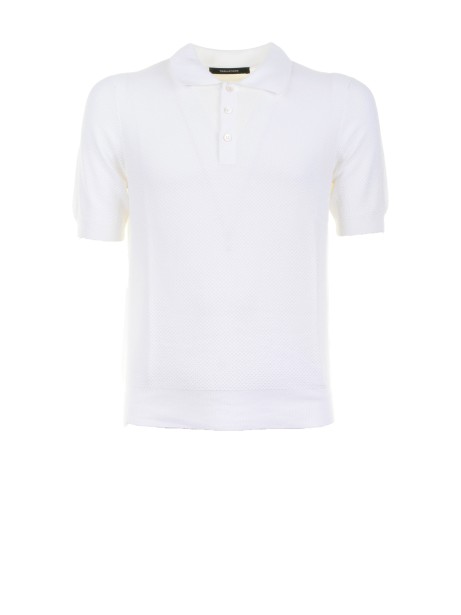 Polo bianca a maniche corte