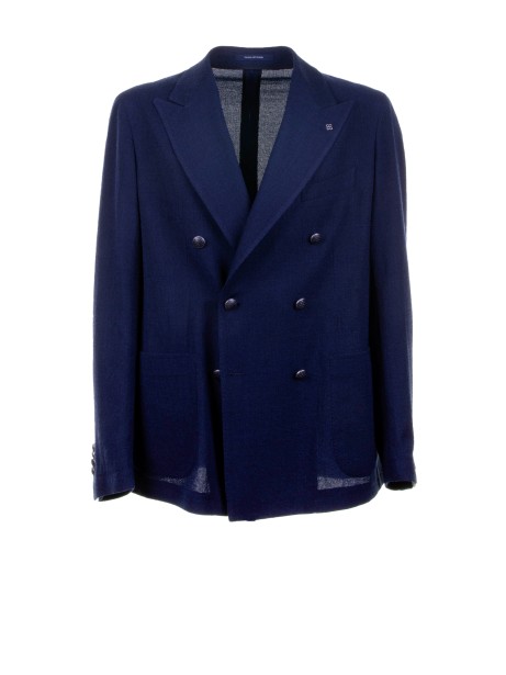 Giacca doppiopetto blu navy