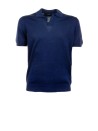 Polo blu a maniche corte