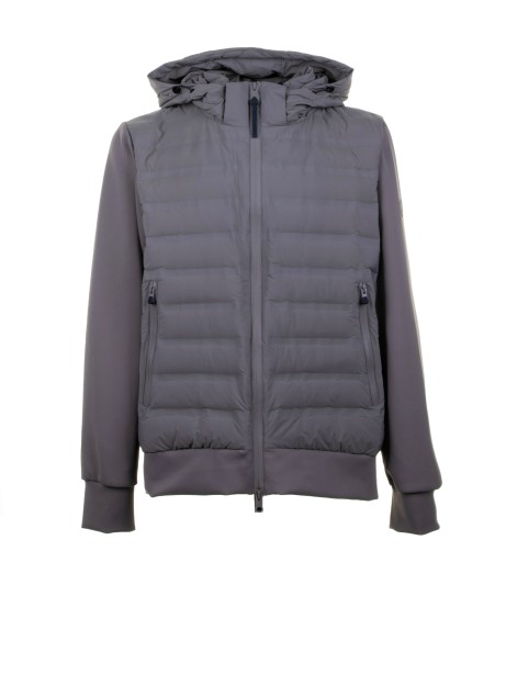 Green Quilted Jacket with Zip and Hood