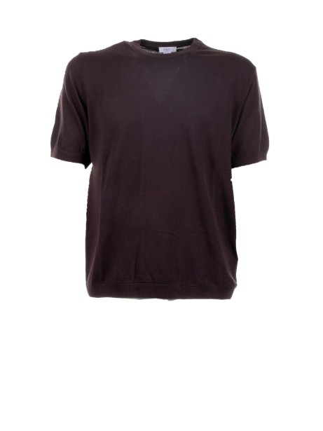 T-shirt marrone uomo in jersey leggero