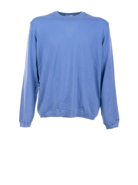 Maglia girocollo celeste