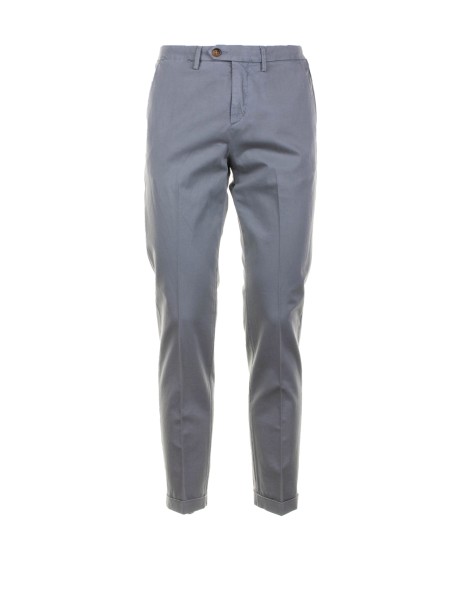 Pantalone verde uomo in misto lino