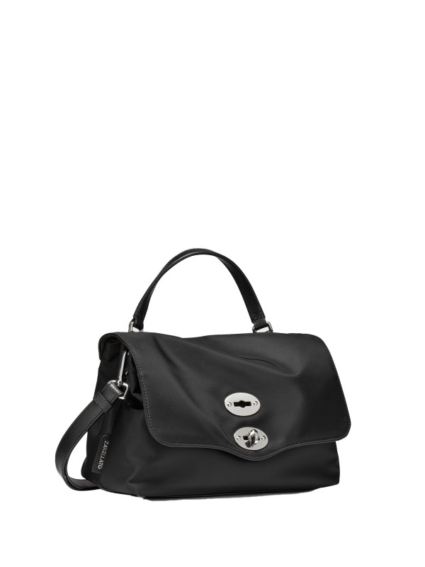 Borsa Postina Rimboccata Tokyo S nera in pelle