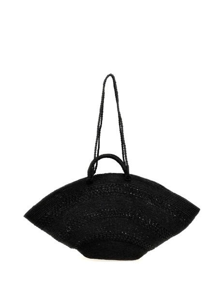 Borsa a cestino Sol in stile bohémien in raffia